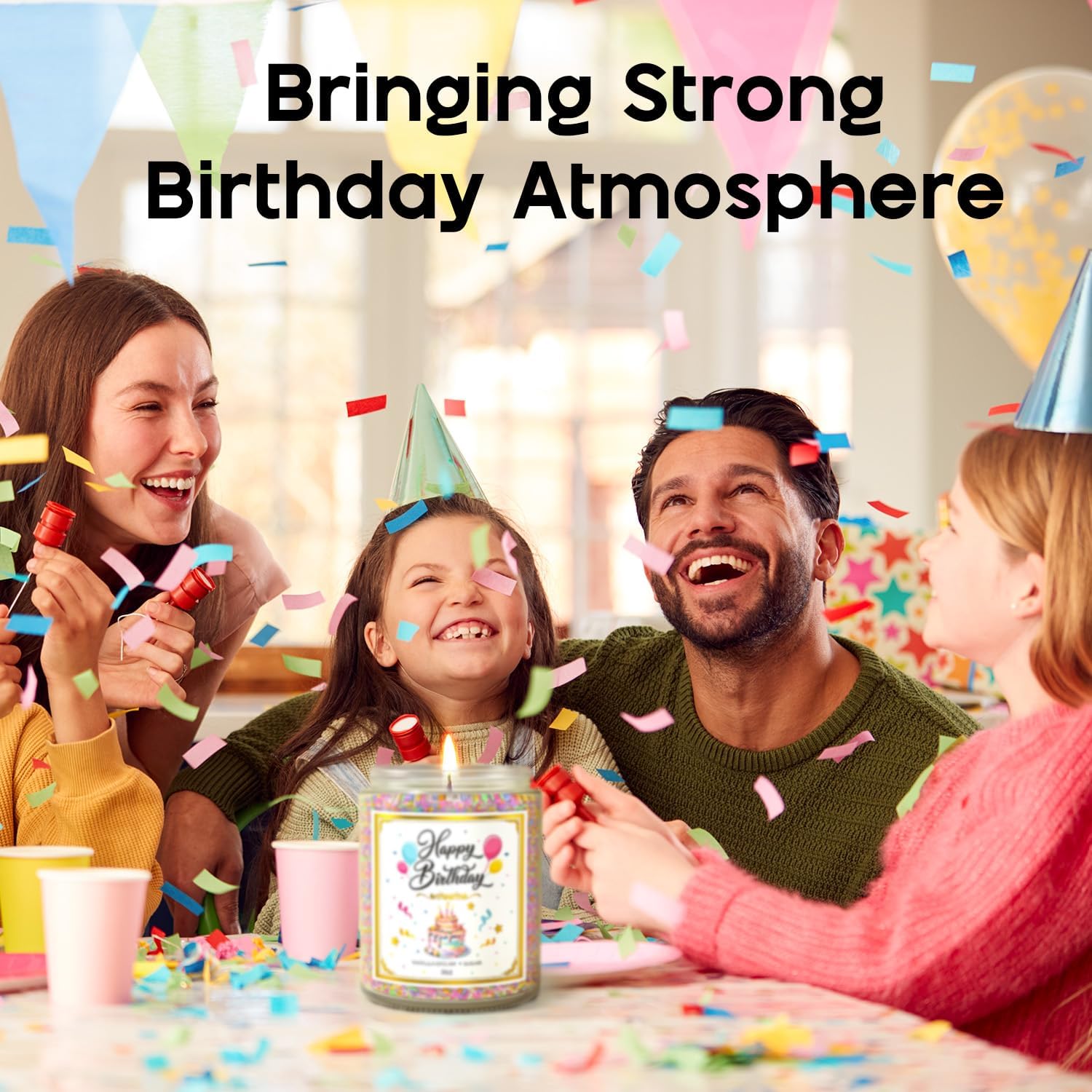 Birthday Candles Gifts for Women, Birthday Gifts for Women Men, 9 oz Happy Birthday Candle with Vanilla Birthday Cake Scent, Women Friendship Ideas - Image 7