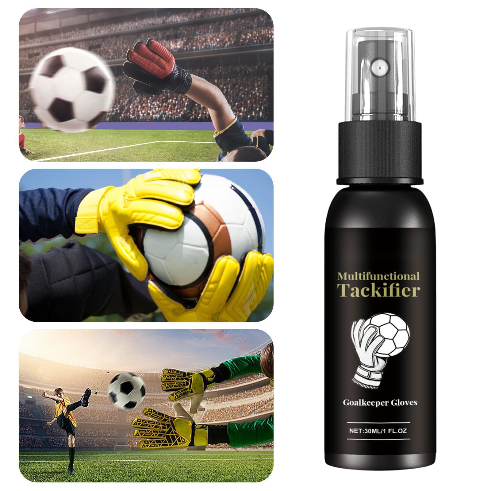 Spray do wzmacniania chwytu rękawic piłkarskich - 30ml Klej dla bramkarza | Profesjonalny dla rękawic bramkarza piłkarskiego, poprawia przyczepność dłoni, chwyt sportowy, utrzymanie czystości do gry w