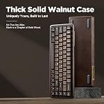 YUNZII WOOD68 Wireless Mechanical Keyboard, 68% Layout Wood Gaming Keyboard, BT/2.4G/USB-C, Custom RGB Tray Mount Hot-swap with PBT Double Shot Keycaps for Mac&Win (Wood, Candy Linear Switch)
