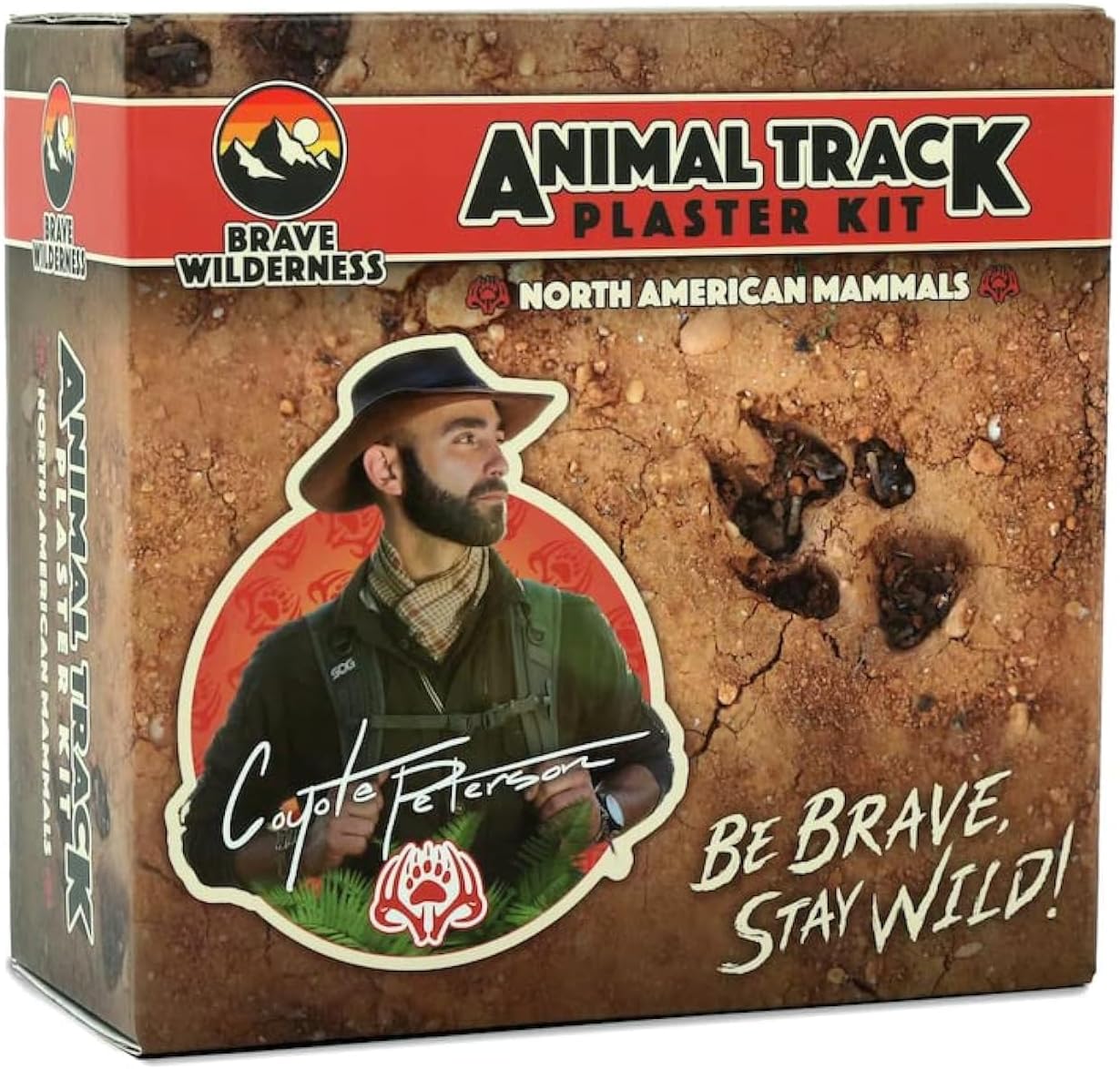 Brave Wilderness Animal Track Plaster Casting Kit for use on Animal Tracks and Footprints by Coyote Peterson