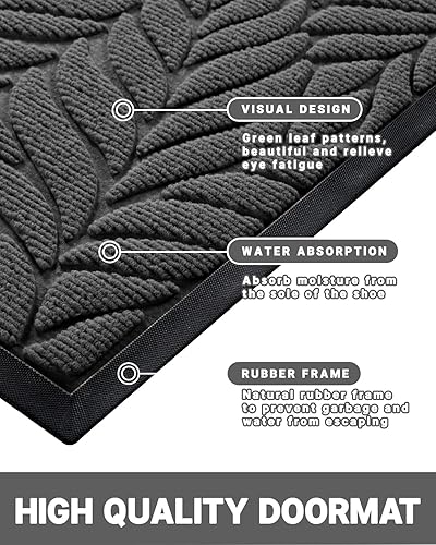 Miniatura 4 de Yimobra Tapetes para puerta de entrada al aire libre, interiores, resistentes y antideslizantes, para puerta delantera, fáciles de limpiar, para