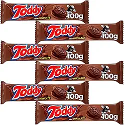 Biscoito Toddy Recheado Chocolate Bolacha 100g Kit 6 Pacotes Kits na Web