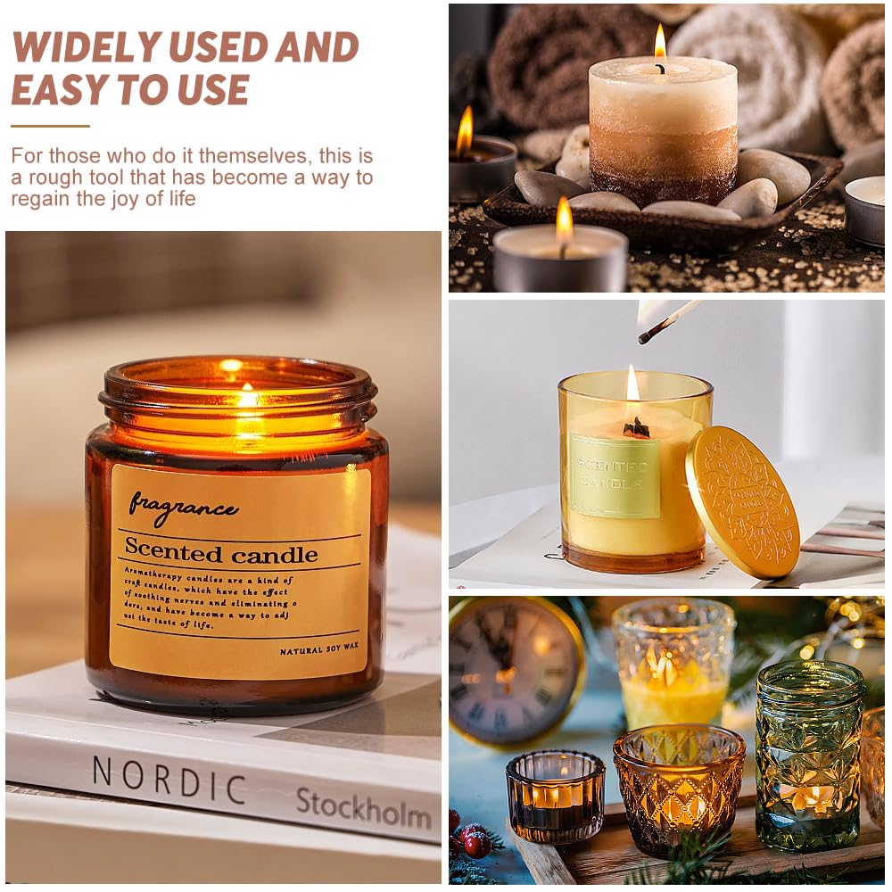 60 Stück Kerzendochte Aus Holz Mit Metallclips - DIY Kerzenbasteln Set In 2 Größen