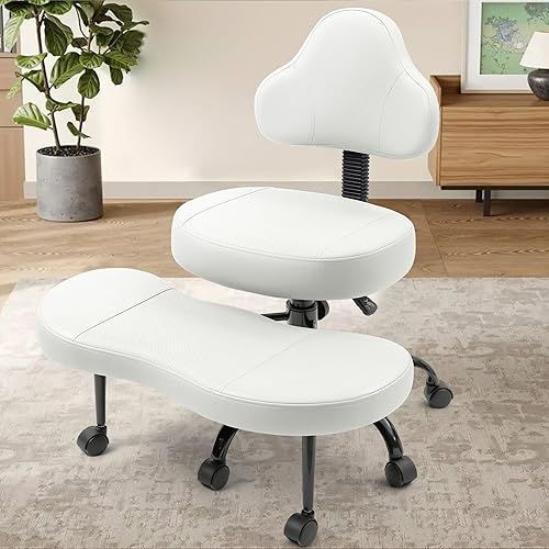 Silla de oficina con patas cruzadas, silla de escritorio entrecruzada, asiento de yoga para meditación para TDAH con altura ajustable, soporte