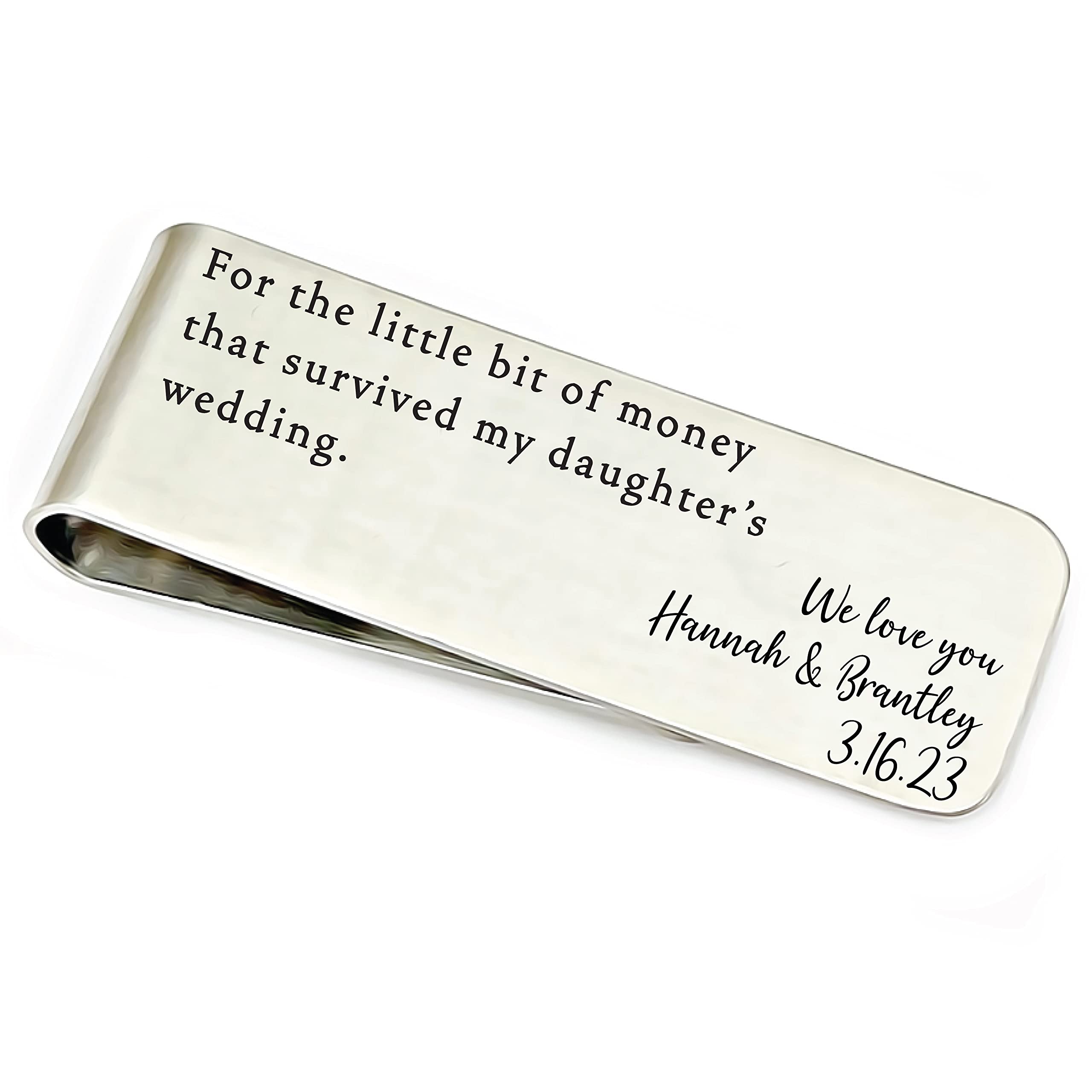 Survived Money Clip Personalized Money Gift Idea Money That Survived My Daughters Wedding Gift Idea Personalized Money Wedding Party Gift SURVIVED-MONEY