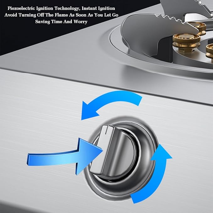 Estufa de Gas 1 Quemador 7.5KW Acero Inoxidable con Protección de Apagado miniatura 5