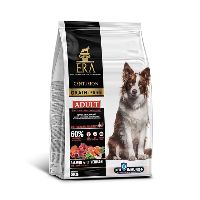ERA Pienso para Perros Grain Free Adultos Rz. M/L, Salmón y Venado 2 kg