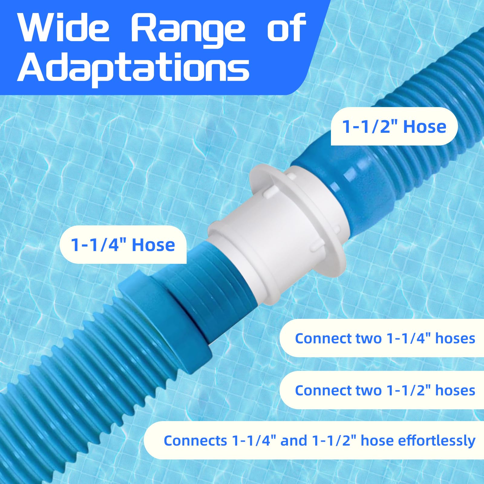 Kardeep Poolschlauch-Adapter-T-Stück – 3,8 Cm Auf 3,8 Cm, Perfekt Für Filterpumpe & Poolsauger