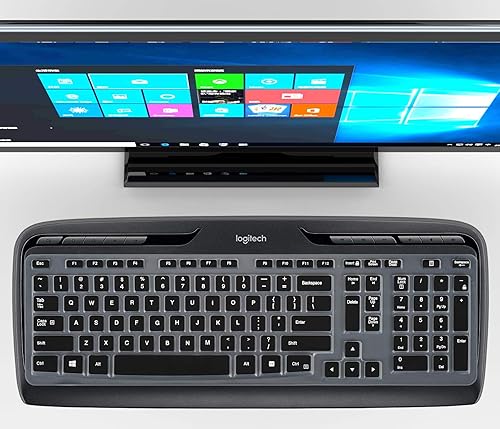 CaseBuy Funda para teclado compatible con Logitech MK320 K330 MK335 Teclado inalámbrico de escritorio, accesorios Logitech MK335, funda protectora