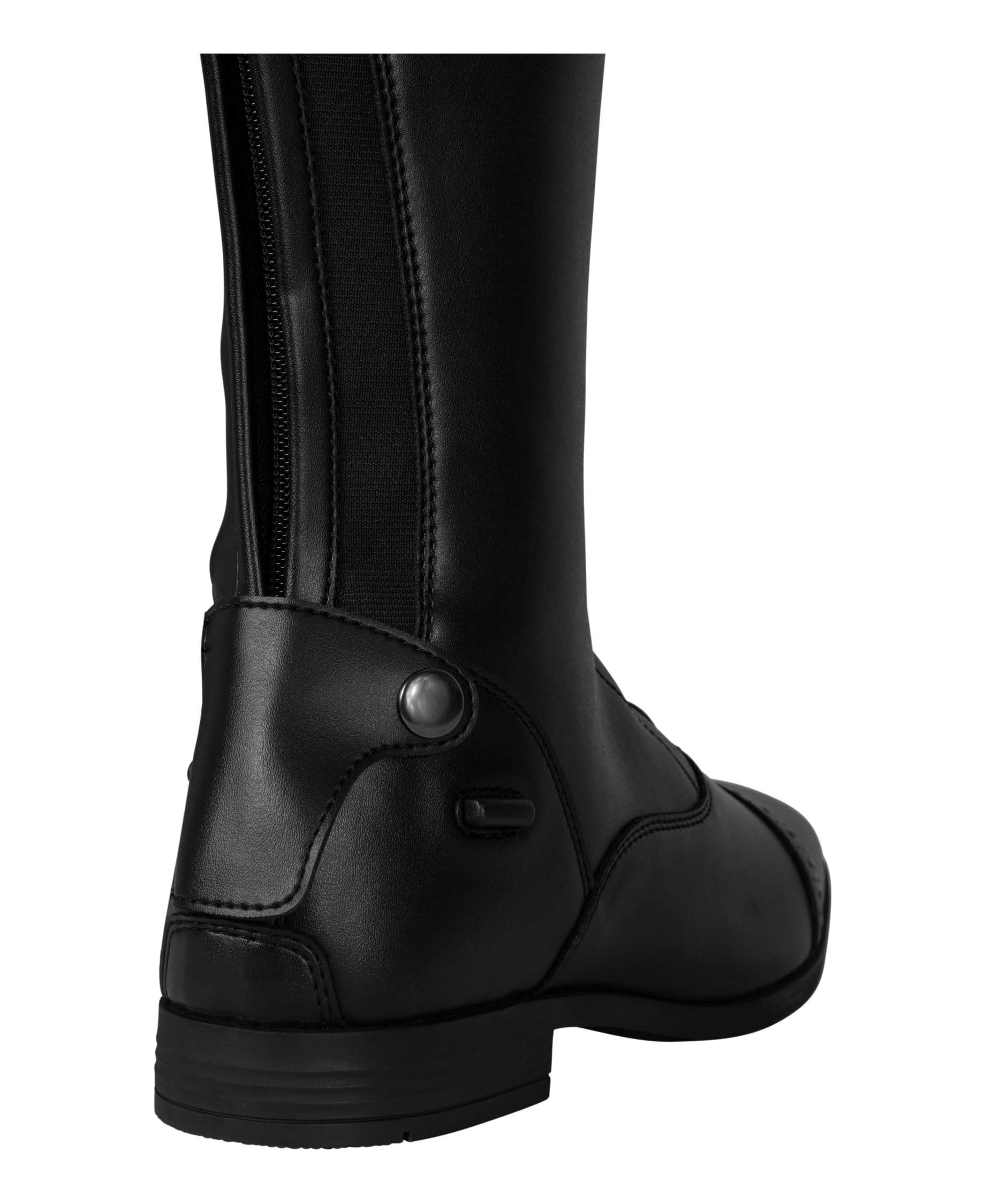Reitstiefel EcoMaxxx aus Leder, klassischer Reitsport Stiefel mit Reißverschluss, elegante Optik für Dressur und Springen, ideal für Training und Turnier