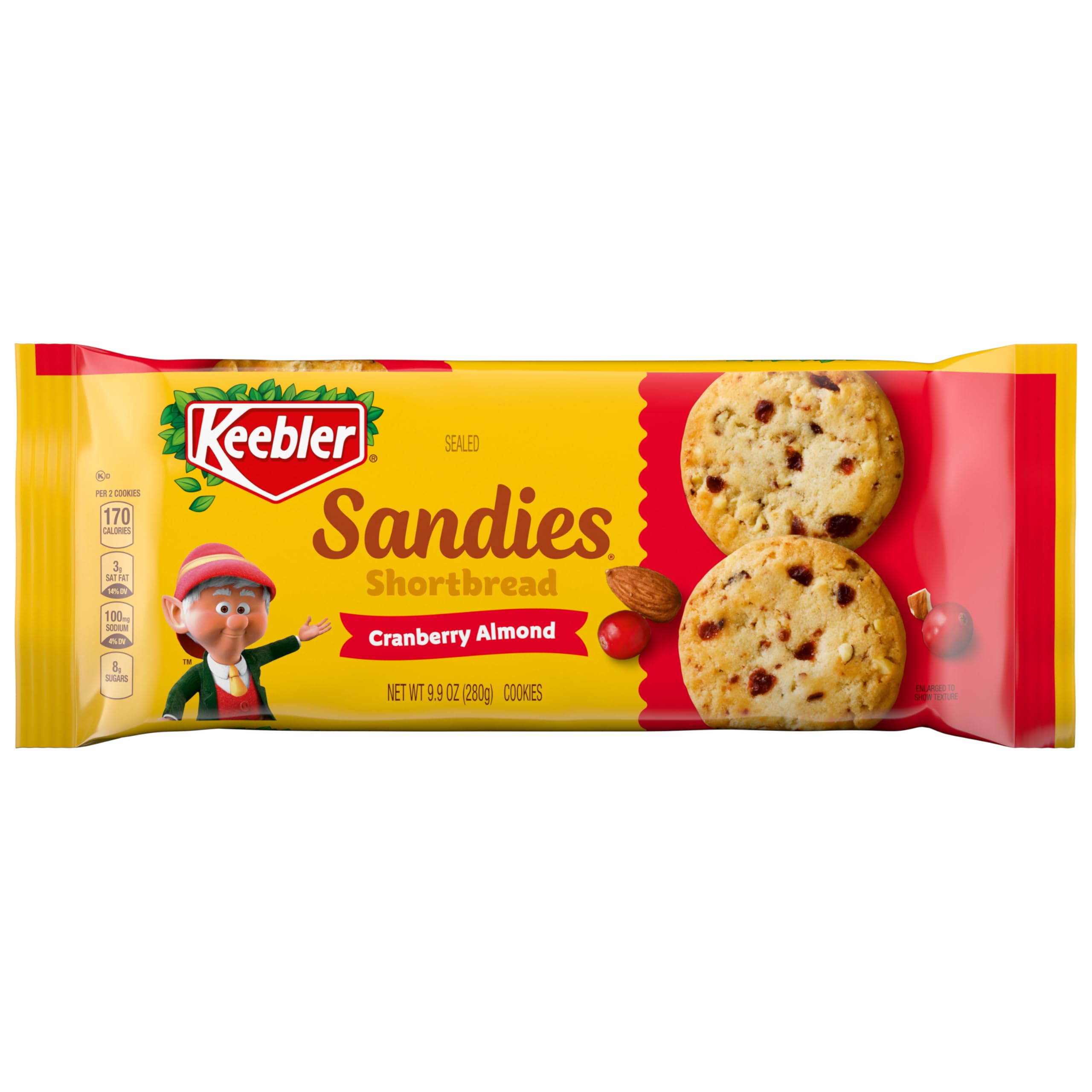 Keebler Sandies Shortbread, Cranberry Almond, 9.9oz