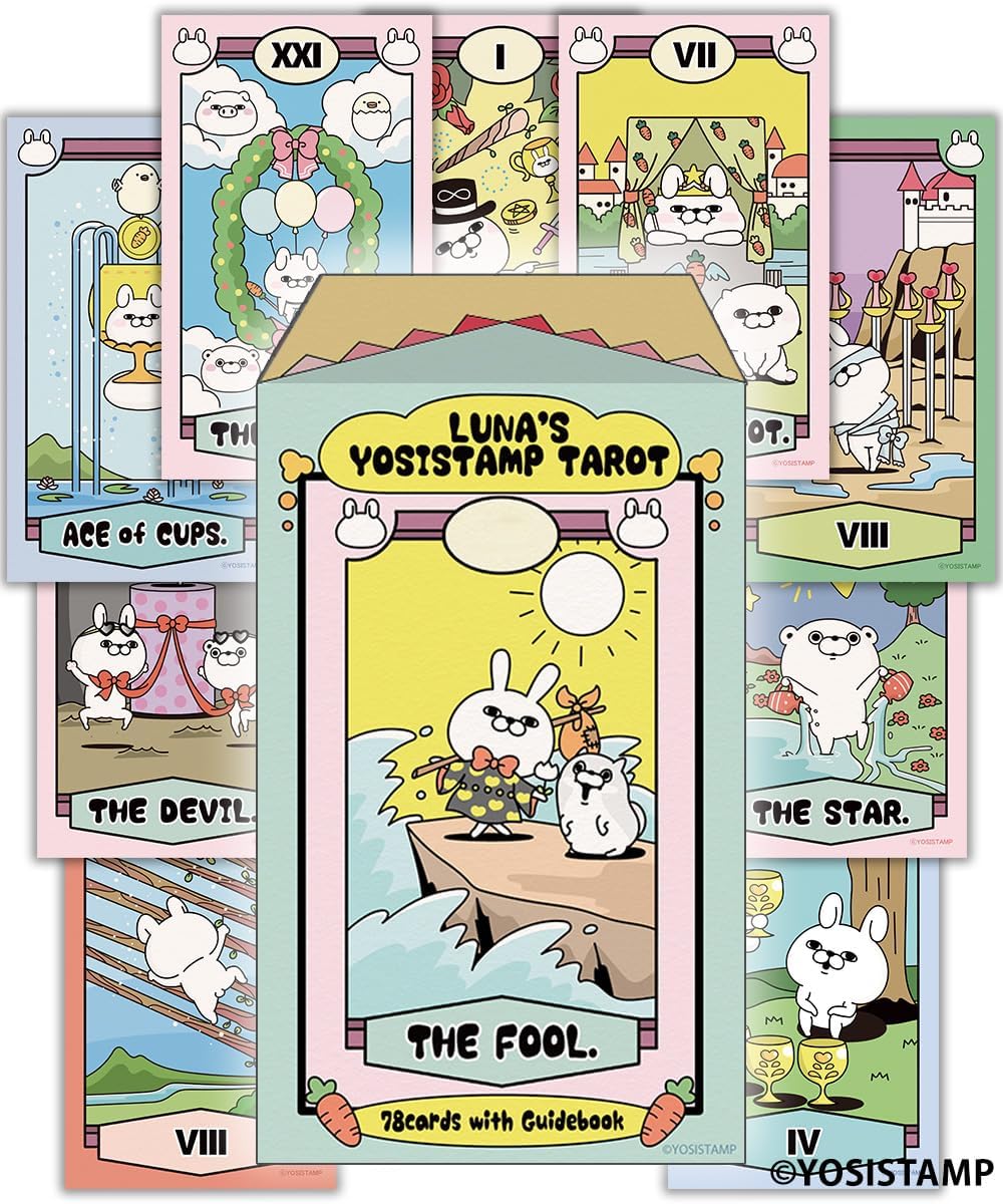 ＬＵＮＡ’Ｓ Yoshi Stamp Tarot Card for Beginners, Japanese Instruction Booklet Included
