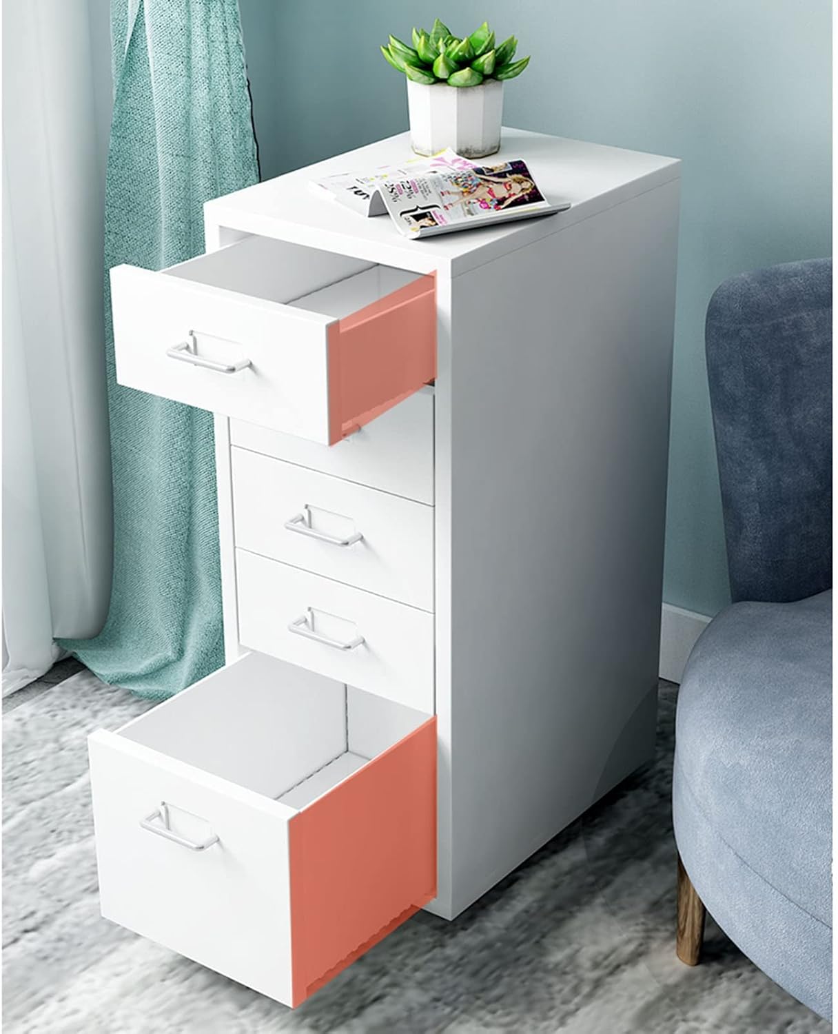 Completely Remove The Metal Fiberglass and Assembled with Lock File Cabinet Legal/Letter/A4 File Drawer Cabinet (Color : Model F, Size : 1.4mm) (Model C 1.4mm)