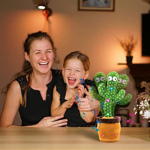 Miniatura 7 de Juguete de cactus parlante que repite lo que dices juguetes de cactus para bebés 120 canciones juguetes para niños pequeños para bromas de Navidad
