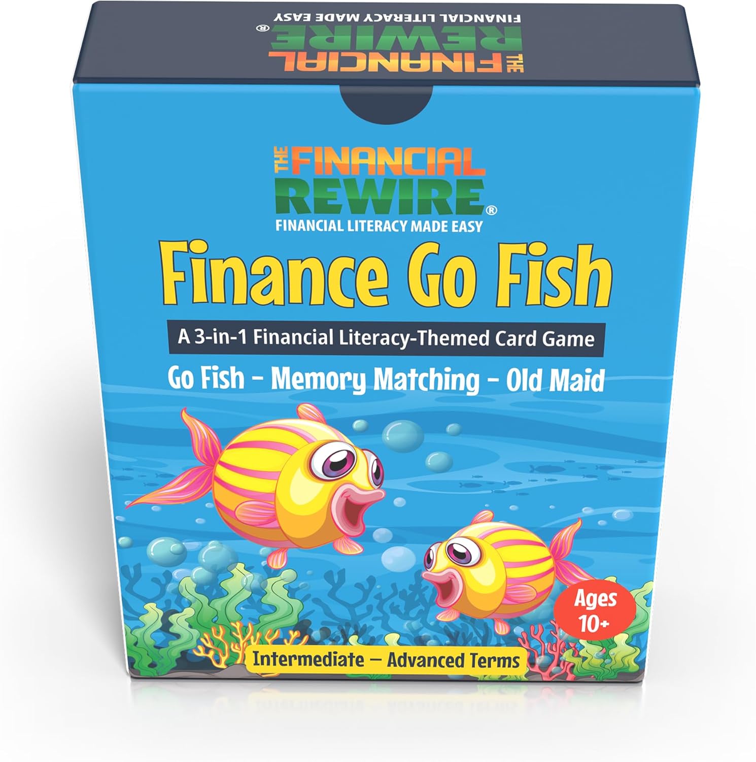 Finance Go Fish – 3-in-1 Financial Literacy Card Game for Kids Ages 5–12 | Go Fish, Memory & Old Maid | Educational Money Vocabulary Deck (Intermediate to Advanced)