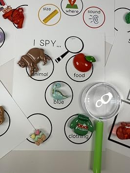 Speech Therapy Task Box with Objects and Language Cards for Describing, Spatial Concepts, I Spy Activities, Educational Learning Tasks
