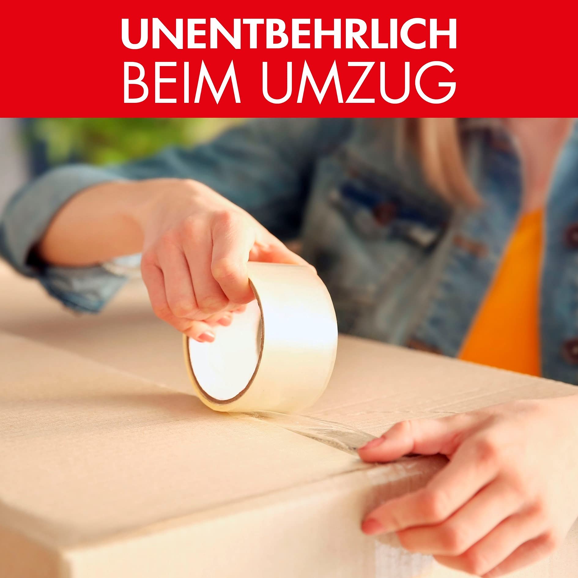 LILENO HOME Cinta adhesiva transparente de 50 mm x 66 m [72 rollos] de liberación silenciosa – Cinta adhesiva transparente – Cinta de embalaje ancha como paquete de cinta adhesiva