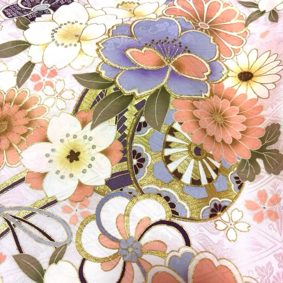 【新品/日本製】スノーピンク 正絹 本金彩 /京友禅/お宮参り 産着/長襦袢付 新品/日本製】スノーピンク 正絹 本金彩 /京友禅/お宮参り 産着/長襦袢