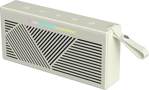 HOTTABLET Bluetooth Speaker Wireless Portable IPX5 Waterproof for Home Party Outdoor Beach, Beige