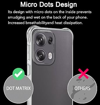 USTIYA Case for Oppo Reno 13 Pro 5G Clear TPU Four Corners Military-Grade Protection Cover Transparent Soft funda
