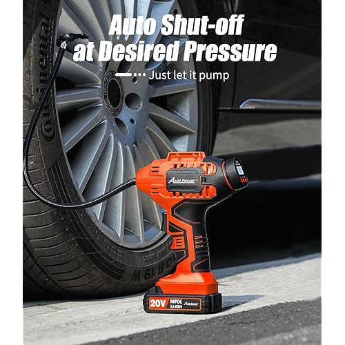 Avid Power Tire Inflator, Car Air Compressor, 20V Cordless
