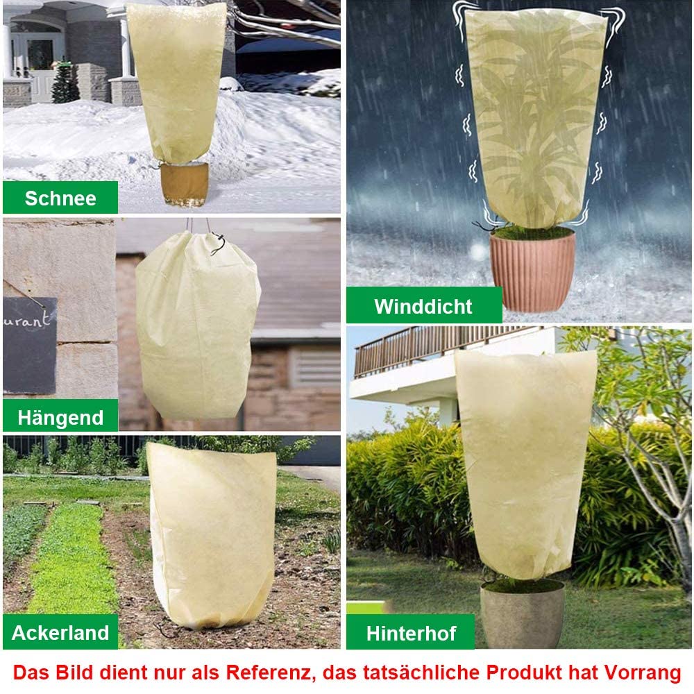 Housse De Protection Hiver Pour Plantes – Tissu Non Tissé Respirant – Contre Gel, Vent, Neige & Oiseaux