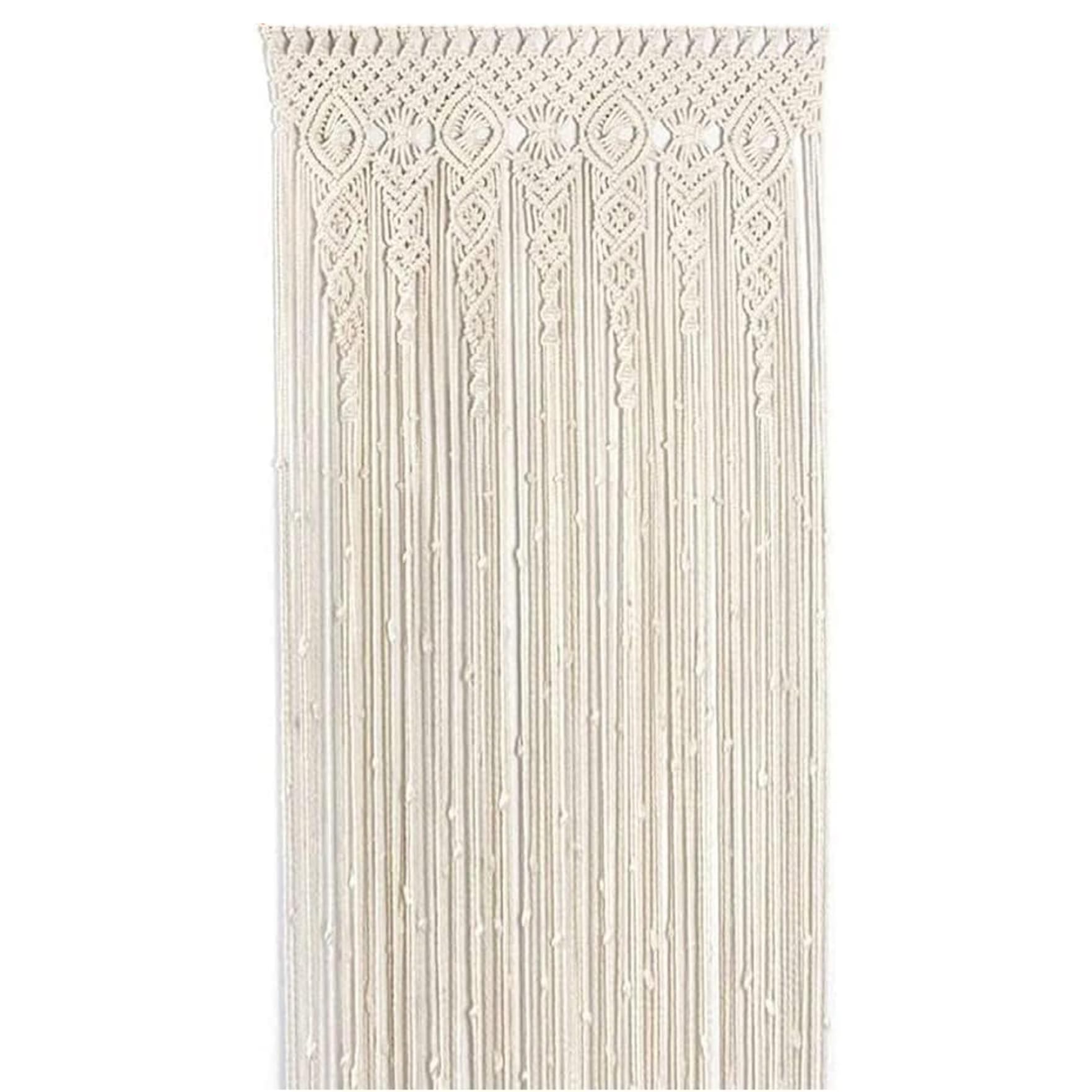 Rideaux en macramé pour porte et fenêtre, rideau de séparation de pièce bohème en coton 100x200