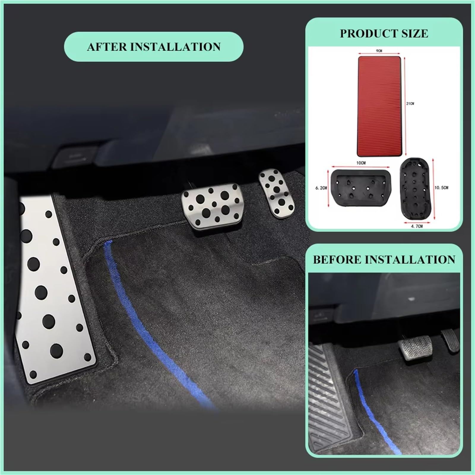 Voiture Pédale Capuchons Pour Toyota Pour Fortuner Pour Innova Pour Hilux Pour Revo C-HR 16-21 AT Pad Carburant Gaz Frein Repose-pieds Couvercle Pédale Pédale Accessoires