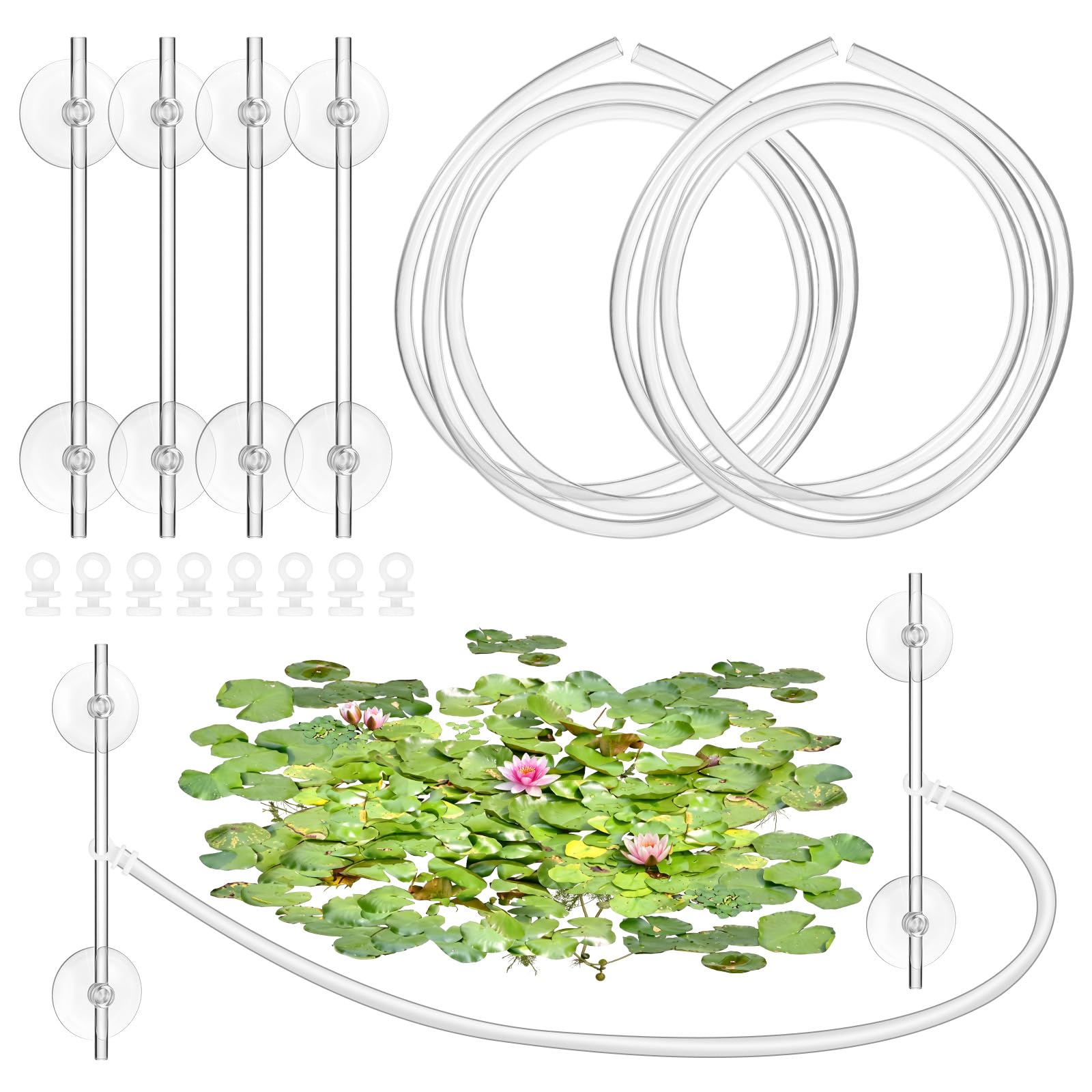 Photo 1 of Klyyo Clyro White Floating Plant Barrier for Aquarium