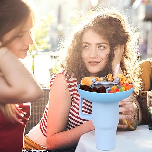 Miniatura 6 de Cuenco para aperitivos Stanley de 40 onzas con asa, soporte portátil para aperitivos Stanley Cup con 4 compartimentos, accesorios bandeja