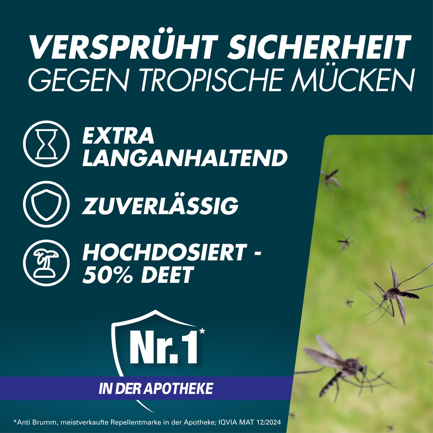 Anti Brumm Ultra Tropical Pumpspray, 150 ml: Insekten-Repellent für effektiven Schutz gegen Mücken und Zecken, Mückenspray mit DEET