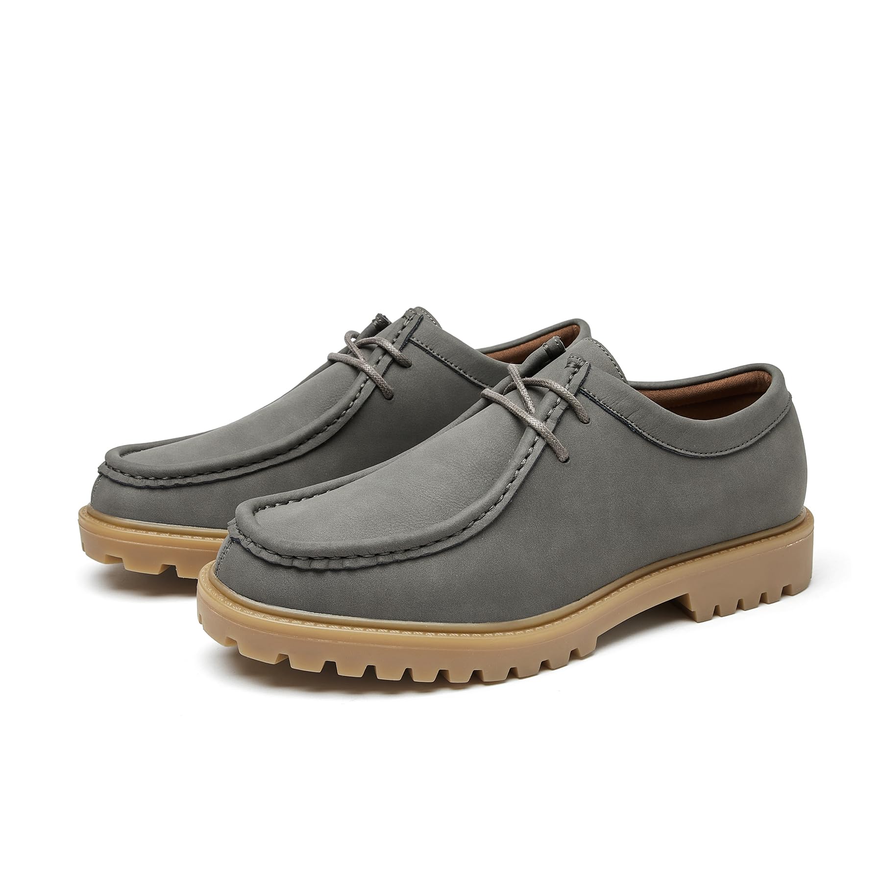 Allthemen Herren Mokassins Leder Slipper Slip on Loafer mit Schnürsenkel Schuhe Casual