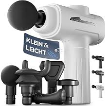 HERO'S WORK Massage Gun with 6 Massage Heads and 3200 rpm I Muscle Massage Gun with USB-C Connection I Muscle Massager Massage Gun Muscle Massage Gun Muscle Gun White