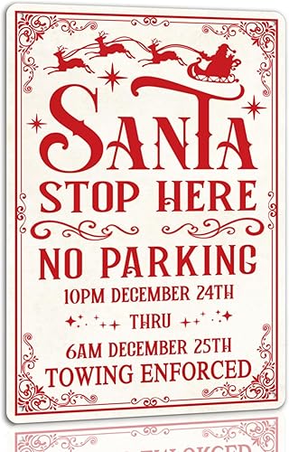 Miniatura 8 de Dsyvukt - Letrero de hojalata divertido de panadería de jengibre siempre fresco, letreros navideños retro de Santa, letrero de metal, decoración de