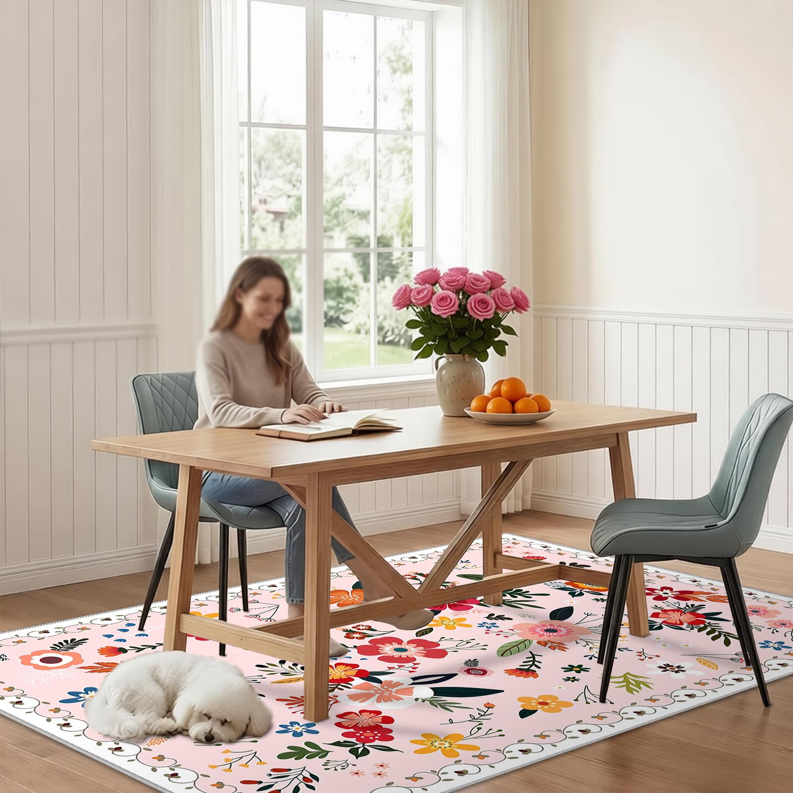 Dywany do salonu, duży dywan kuchenny, 150 x 210 cm, dywan do sypialni, zmywalny, antypoślizgowy, do jadalni, wejścia, wewnątrz, wycieraczka do salonu, pokoju dziecięcego, korytarza