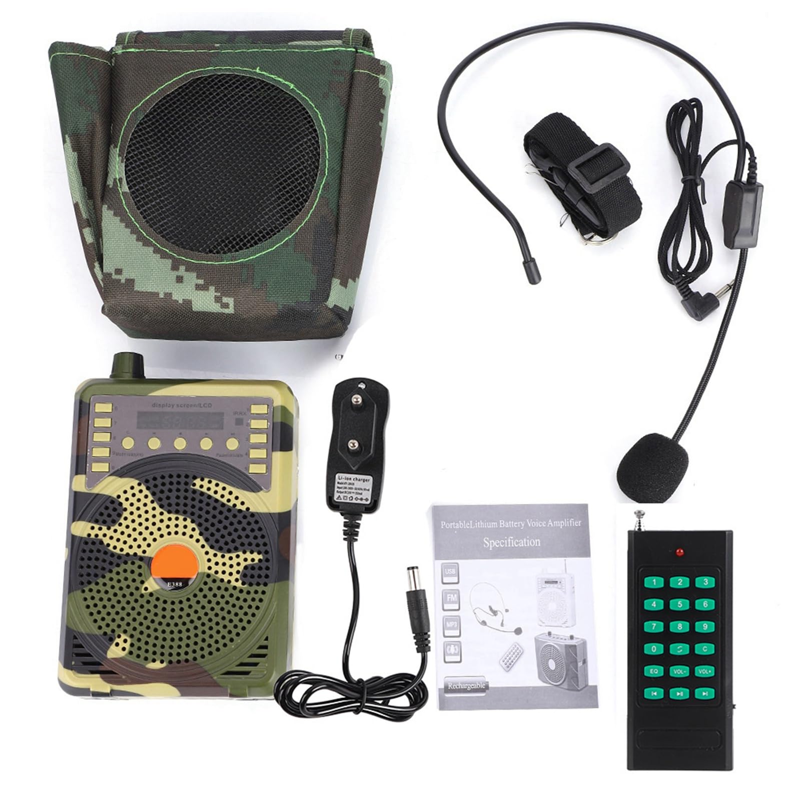 Llamador de Pájaros Electrónico, Altavoz MP3, Kit Control Remoto Portátil