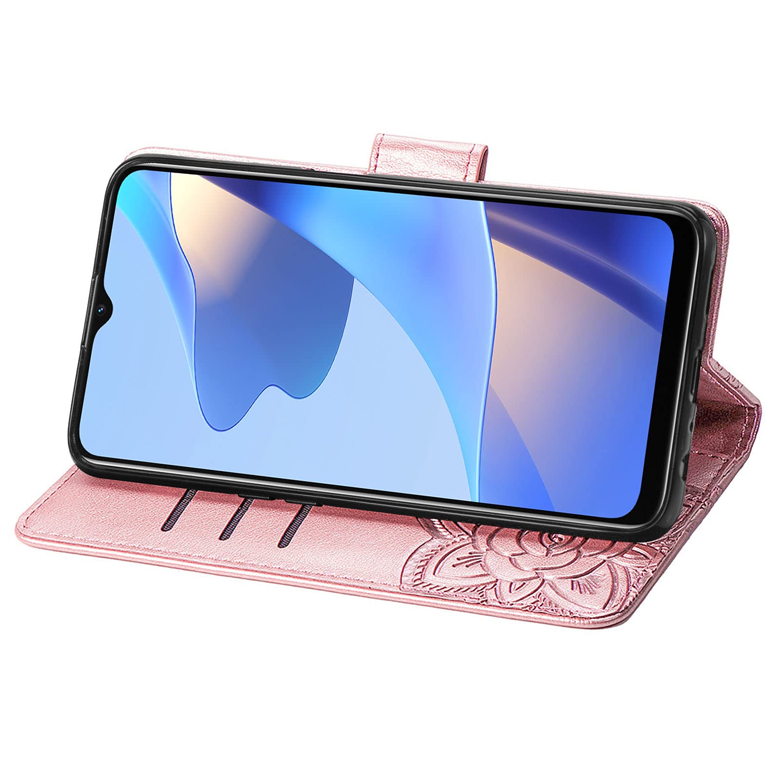 MOJIA Cover per Oppo A16 / A16s / A54s, PU Custodia Antiurto
