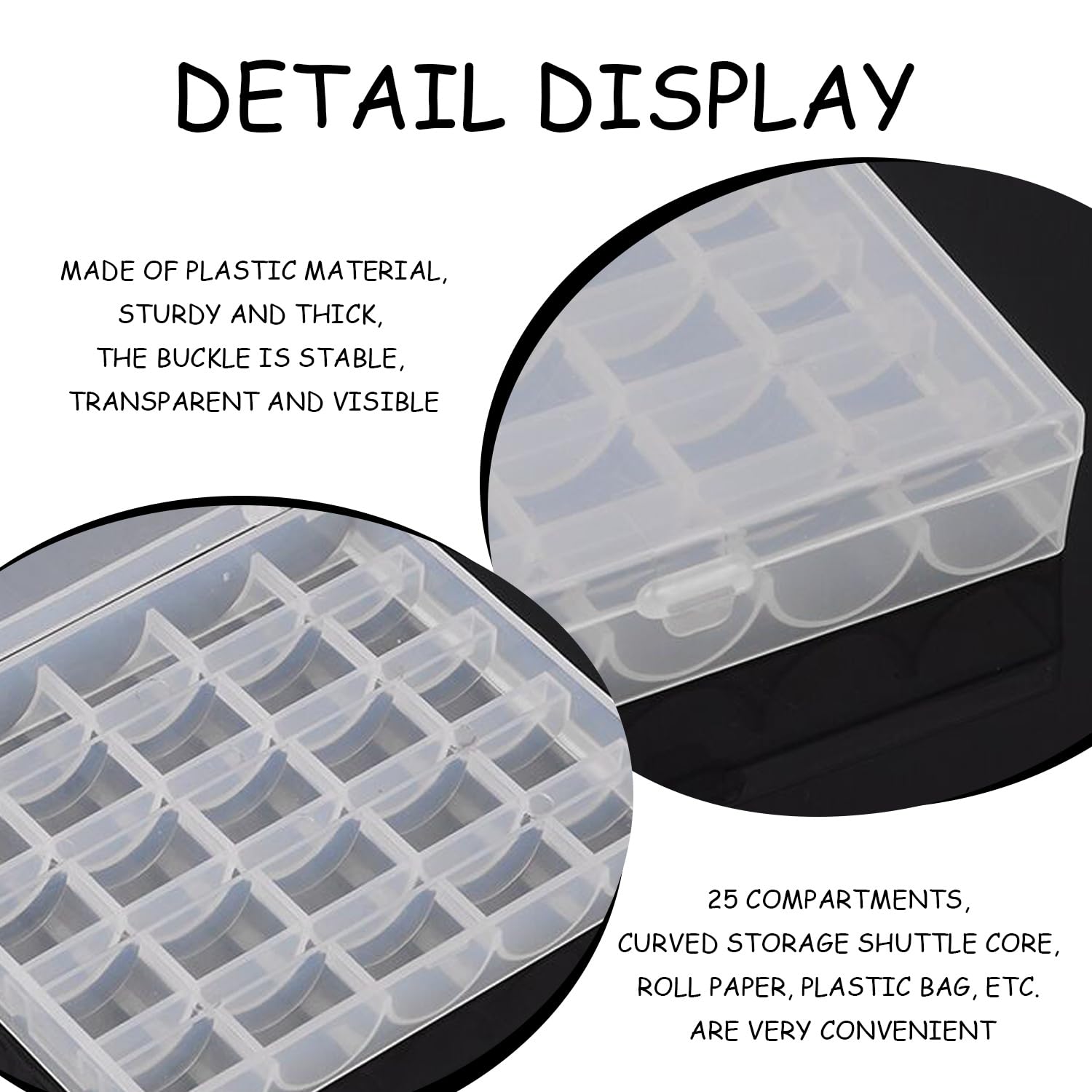 2 Boîtes De Rangement à Canettes 25 Grilles - Plastique Transparent Pour Couture Et Petits Accessoires