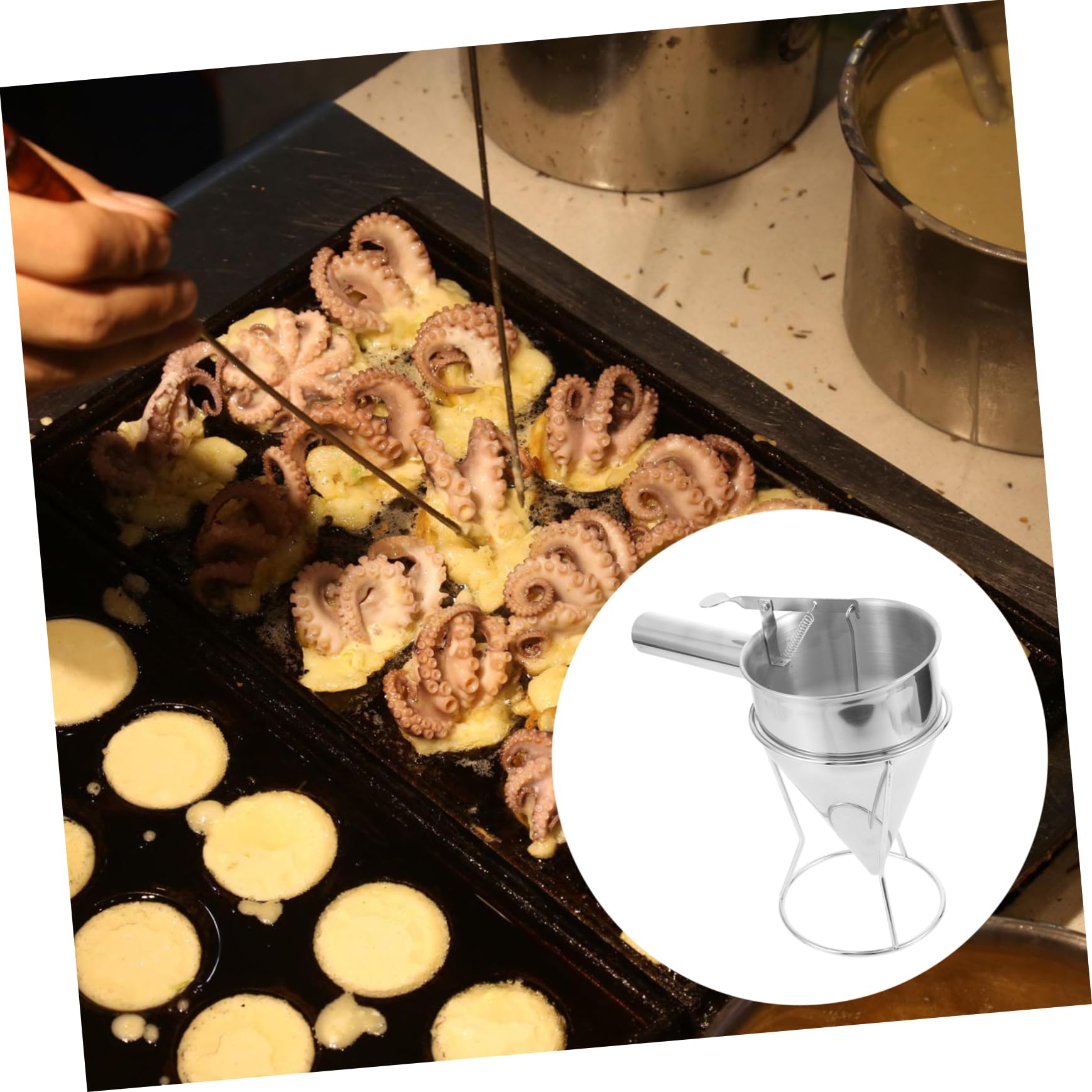 SECFOU Imbuto Flessibile in Acciaio Inossidabile, Robusto e Staccabile con Supporto, Anti-ruggine, per Cucina e Forno, Facile da Riporre