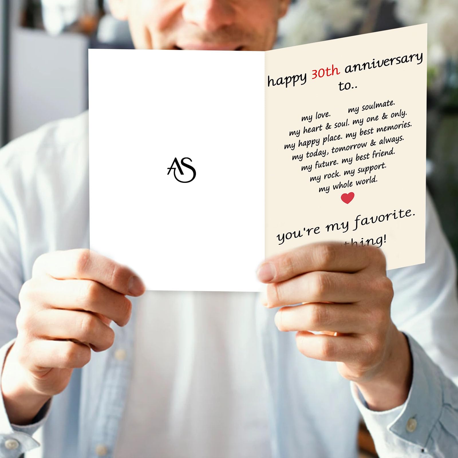 Asmallgf Sweet 30th Wedding Anniversary Card for Women Men, Funny