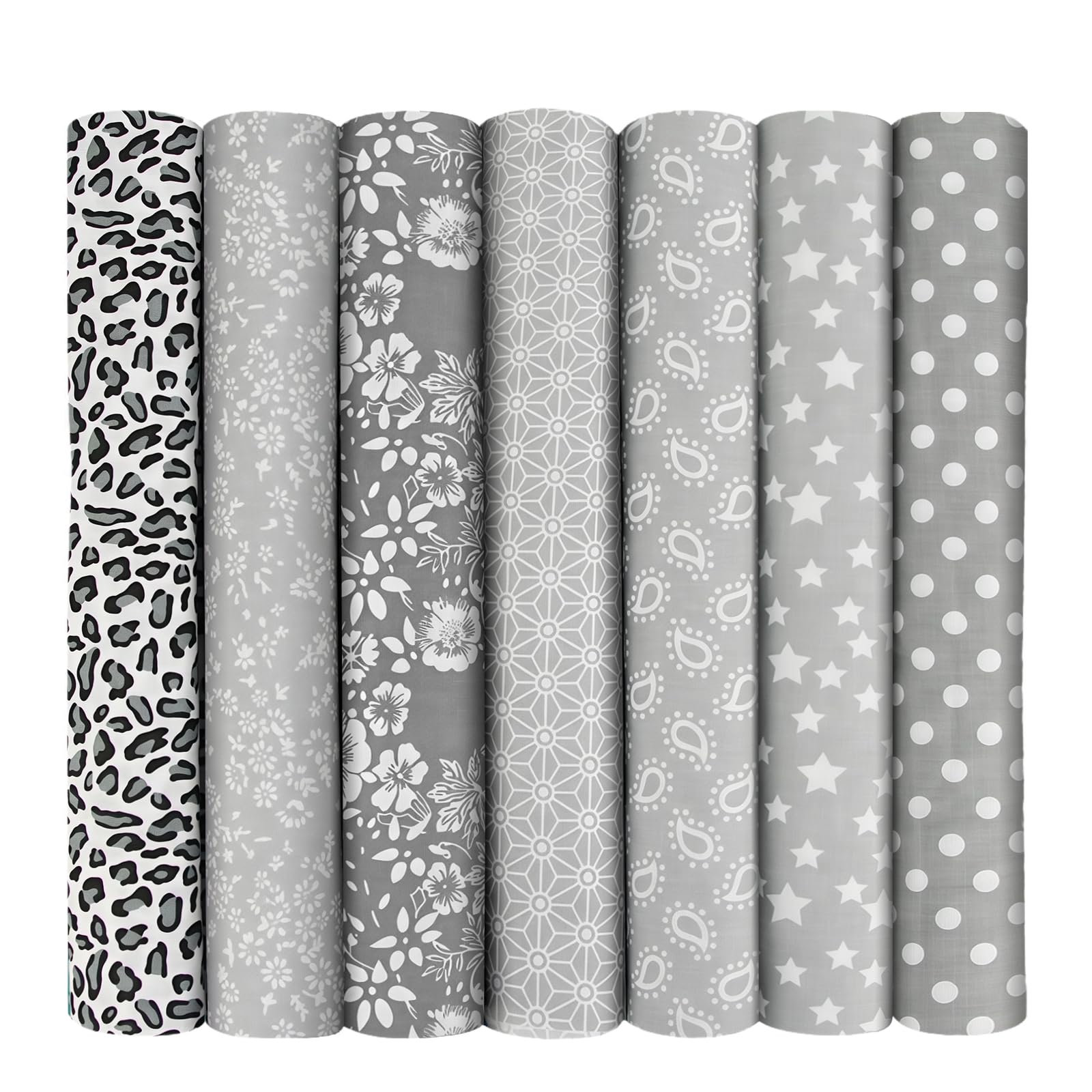 Aucuu 7 PCS Fat Quarters Fabric Bundles, 50cm x 50cm Fabric Bundles, Quilting Cotton, Bundle Quilting Craft Fa-bric, Precut Easter & Spring Cotton Fa-bric for DIY Crafts, Sewing, Patchwork, Home Decor โ image 1