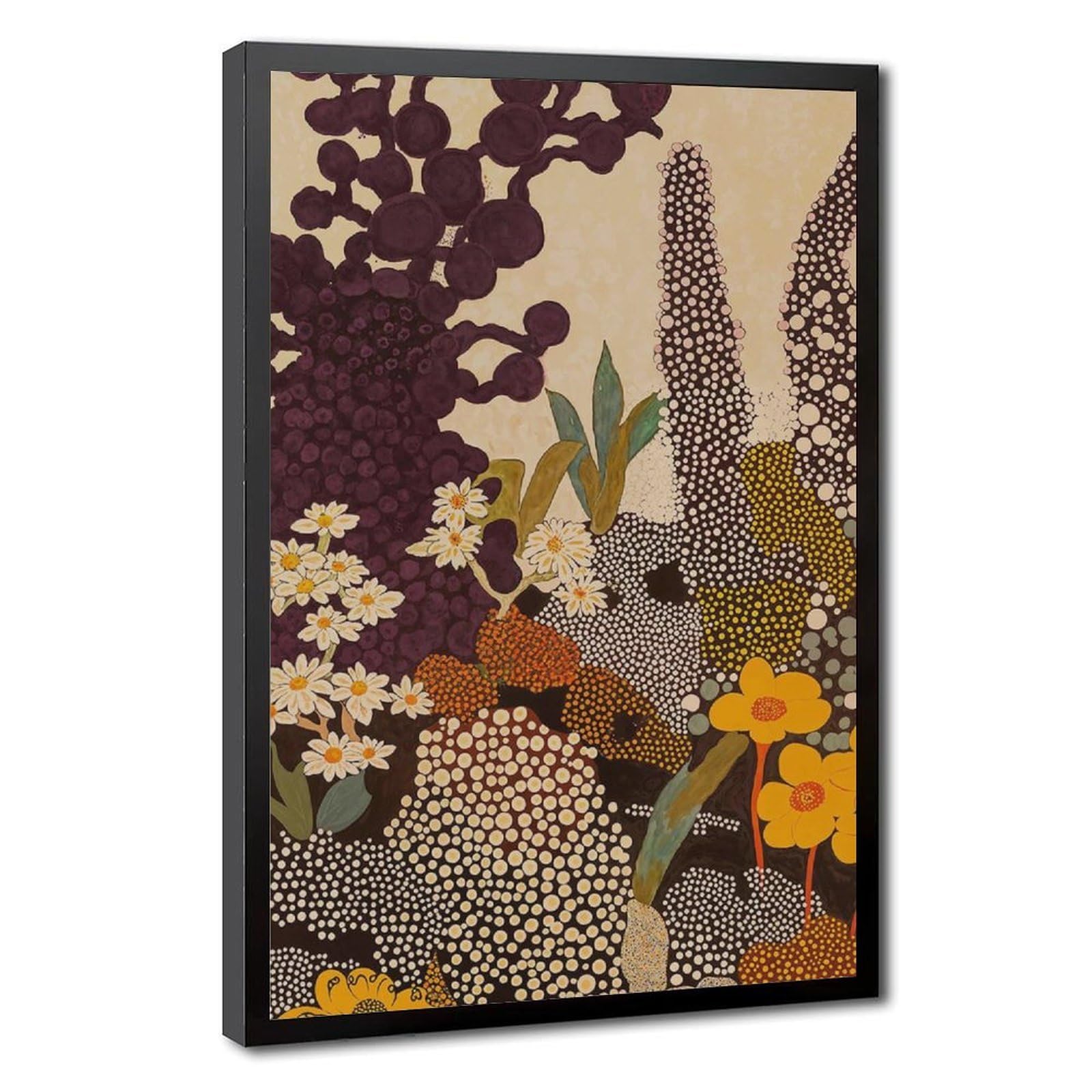 Bareronor Floral Botanical Wildflower Canvas Poster Bedroom Decor Landscape Office Room Decor Gift 16" L X 24" W