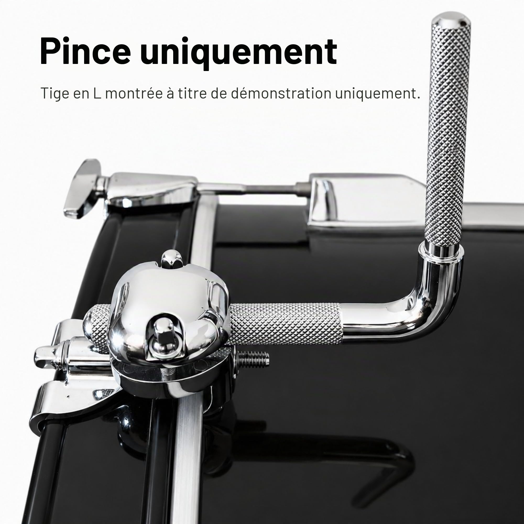 Support de fixation, pince de cerceau de caisse claire pour Cowbell, jam block, tambourine, splash, cymbale