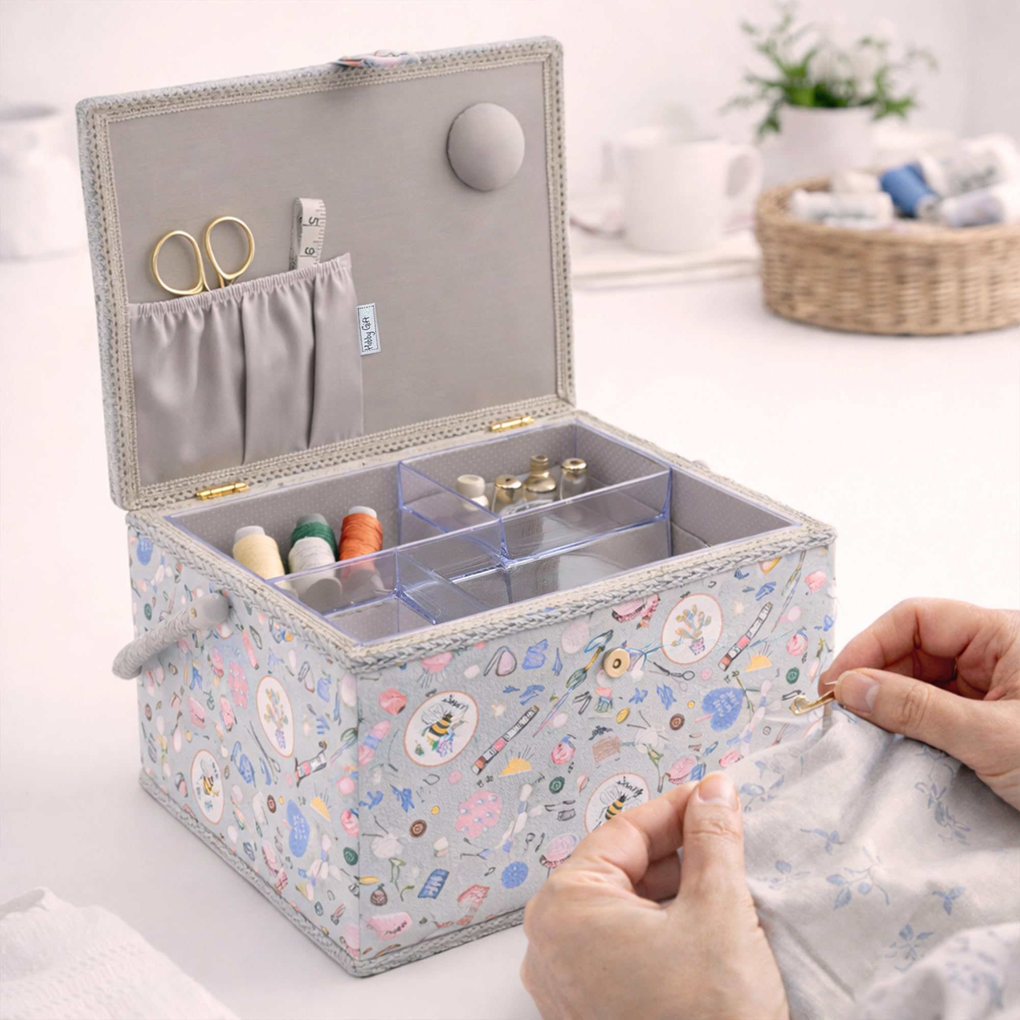 Hobby Gift Exclusive große Aufbewahrungsbox für Näharbeiten, Hausgemacht