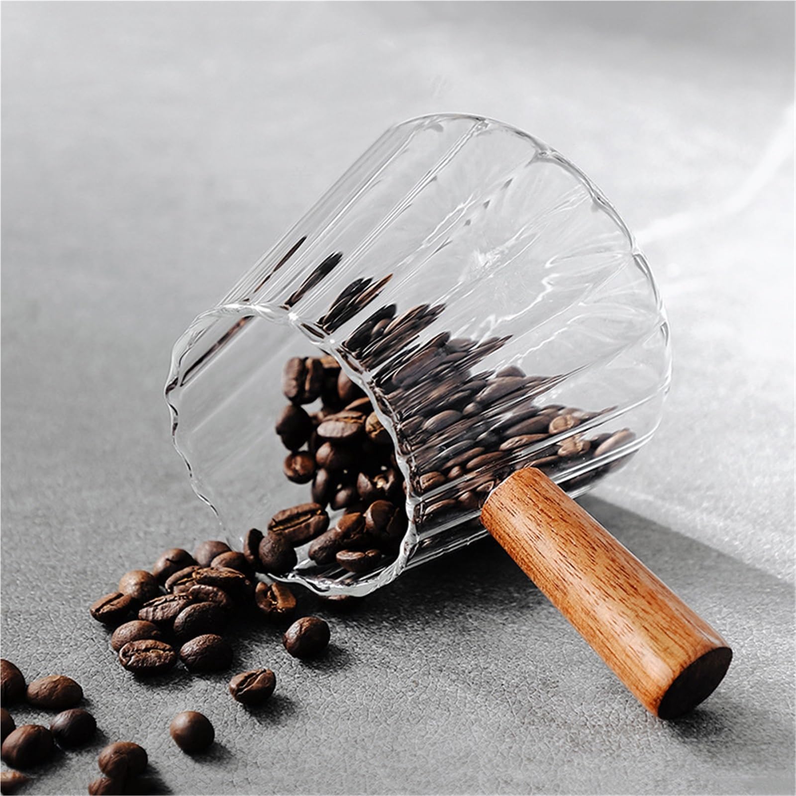 Taza de extracción de café con mango de madera, taza medidora de Espresso, jarra de leche, 180ml, 2 uds. Para café(Clear)