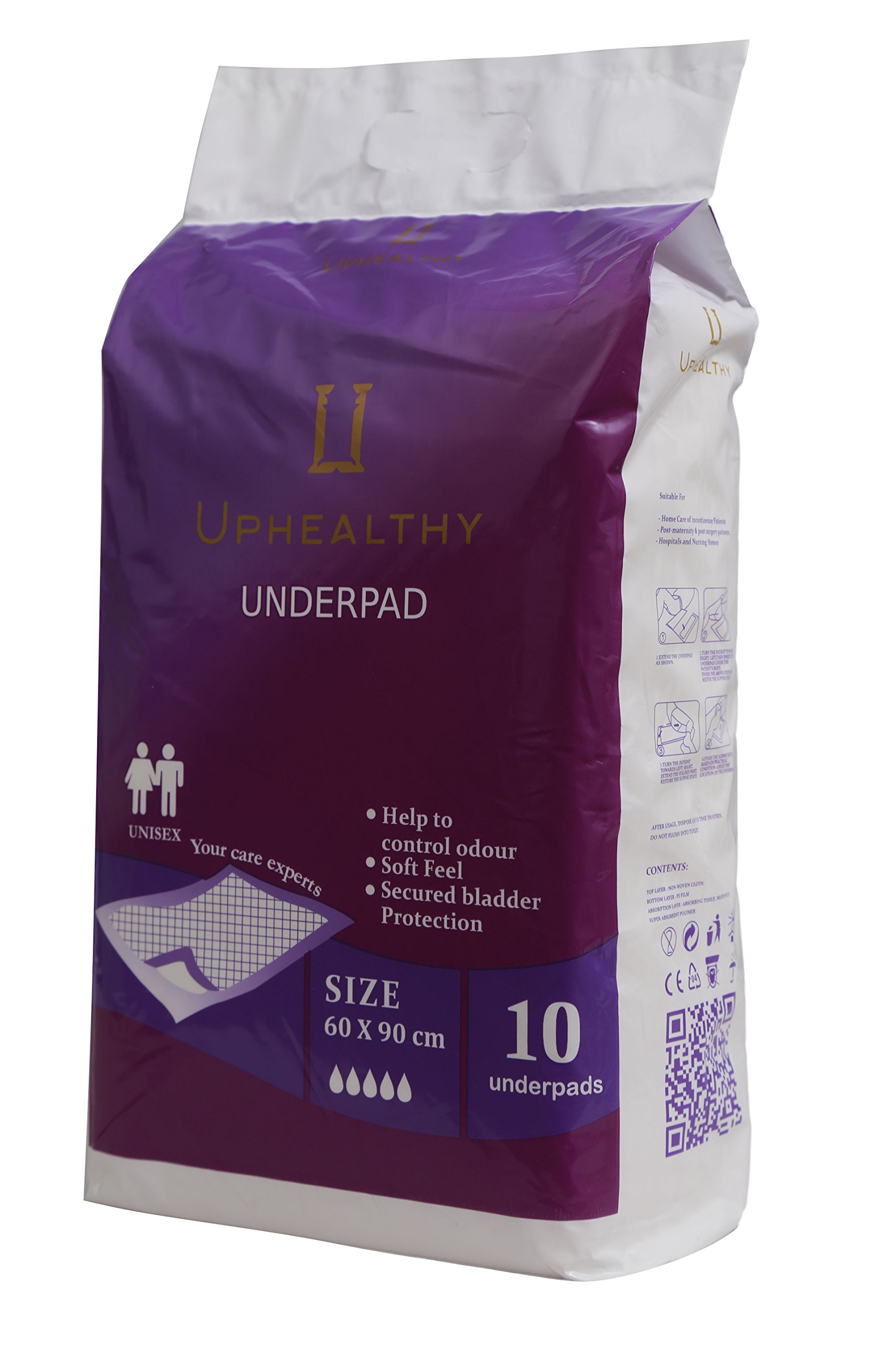 Uphealthy 90x60 cm Waterproof Incontinence Underpad-image-2