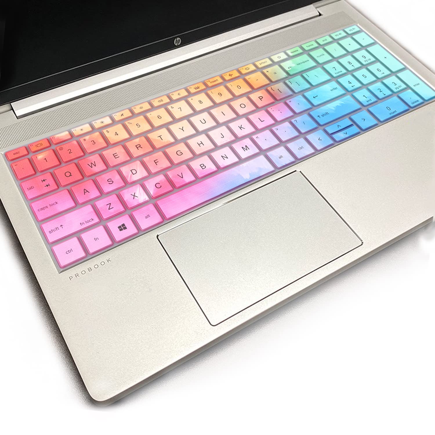 i-Tensodo Keyboard Cover for HP ProBook 15.6 inch Laptop,15.6 inch HP ProBook 450 G8 G9 G10/ 455 G8 G9 G10/ 650 G8/HP Zbook Power G8 G9 Keyboard Skin(NOT fit HP ProBook 450/455/650 G6 G7)-Colorful