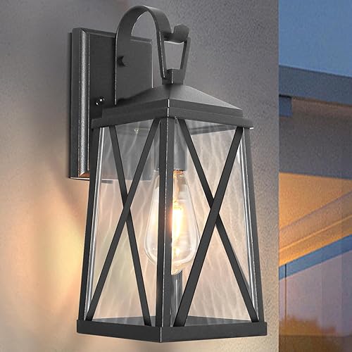 ALVIME - Lámpara de pared para exteriores, faroles de pared exteriores, aplique de jardín impermeable y para todo tipo de clima, lámparas exteriores
