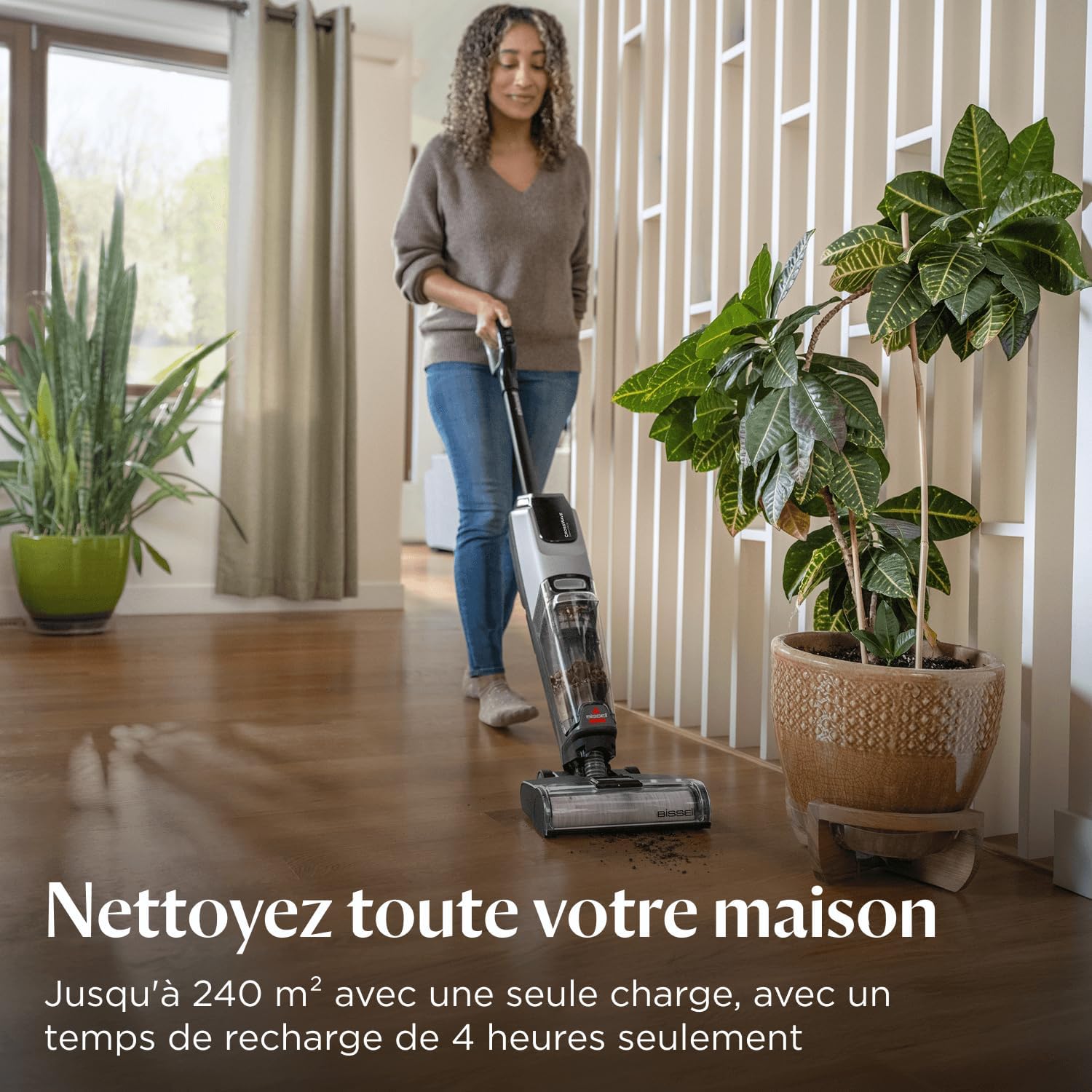 Bissell CrossWave OmniForce Aspirateur Balai Laveur sans Fil 240m² 3912N
