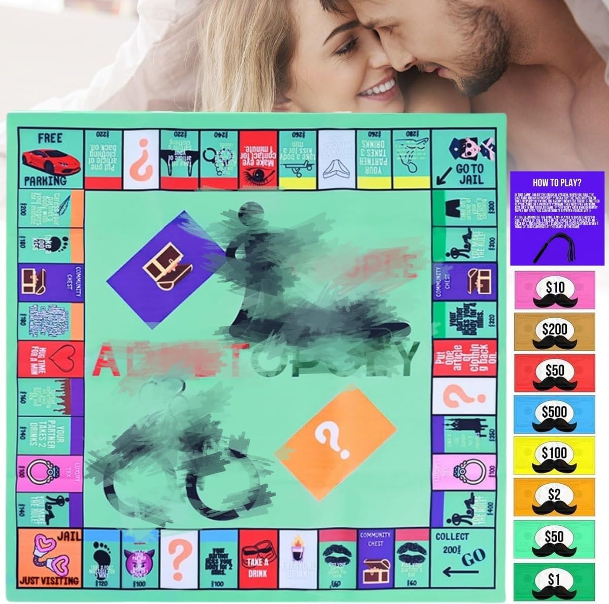 Adult Board Game for Couples, Fun & Romantic Date Night Card Game, Conversation Starters & Naughty Challenges, Couple Games for Adults (1 Set)